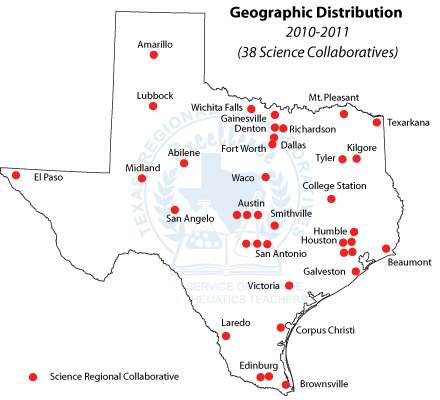 Map of all the science collaboratives